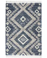 Nourison Home Oslo Shag OSL02 Denim 5'3" x 7'9" Area Rug