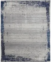 Nourison Home Etchings ETC01 Gray and Navy 8' x 10' Area Rug