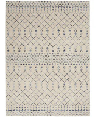 Nourison Home Palermo PMR03 Beige and Blue 3' x 5' Area Rug