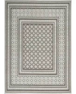 Nourison Home Key Largo KLG02 Silver 4' x 6' Outdoor Area Rug