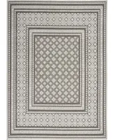 Nourison Home Key Largo KLG02 Silver 4' x 6' Outdoor Area Rug