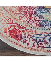 Nourison Home Ankara Global ANR04 Ivory 4' Round Rug