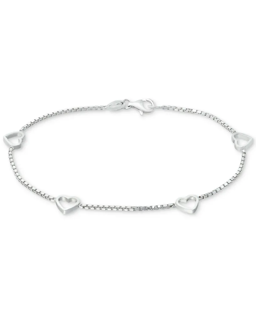 Giani Bernini Sterling Silver Bracelet, Open Heart Chain
