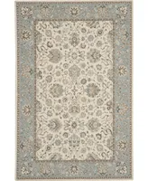 Nourison Home Living Treasures LI16 Ivory and Aqua 3'6" x 5'6" Area Rug