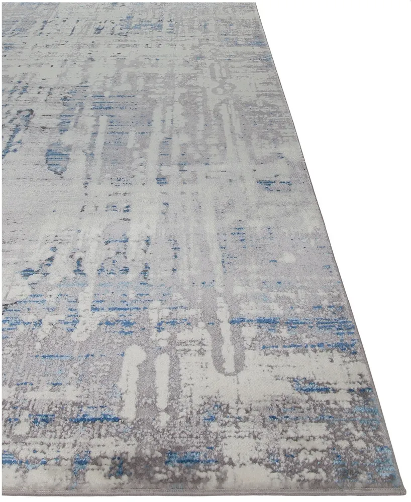 Sunbrella Modern Sm-01 Gray/Mist 8' x 10' Area Rug