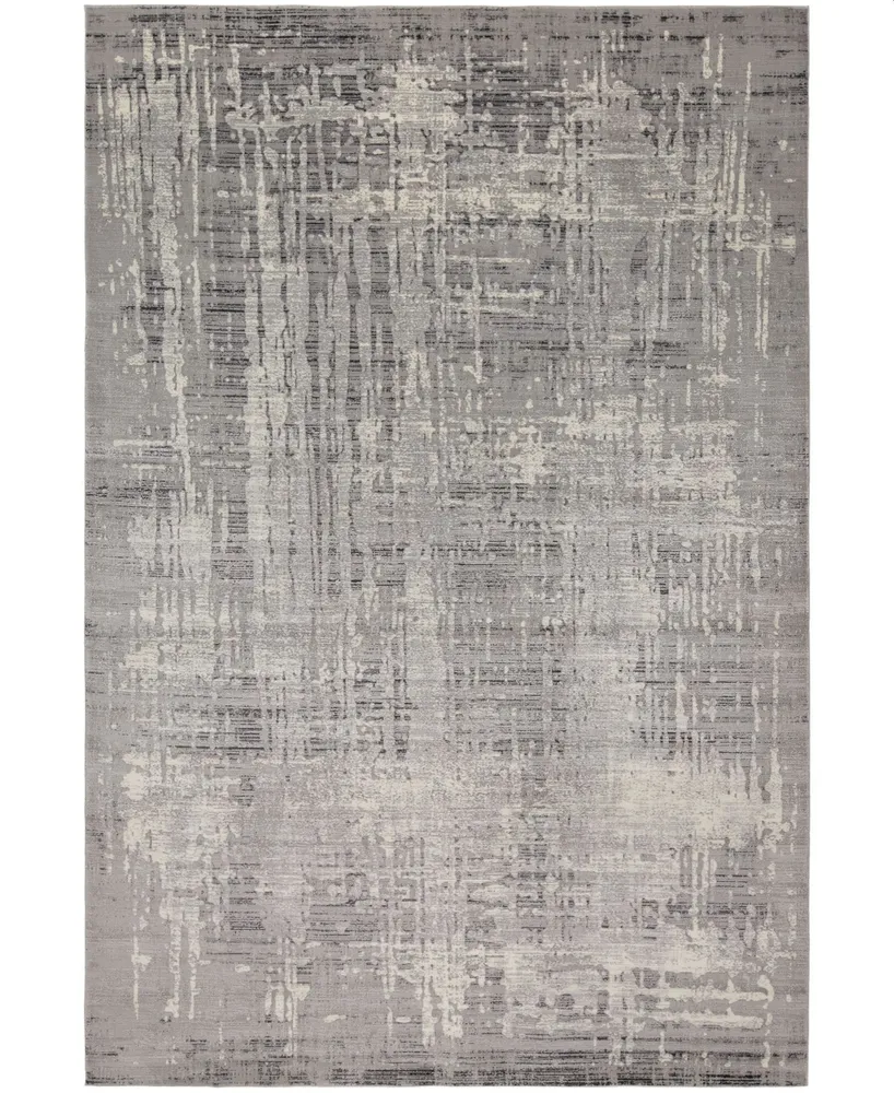 Sunbrella Modern Sm-01 Gray/Onyx 4' x 6' Area Rug