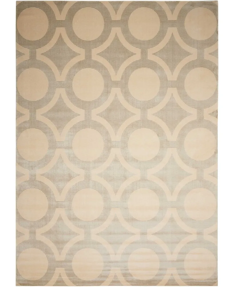 Nourison Home Luminance LUM01 Cream and Gray 7'6" x 10'6" Area Rug