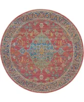 Nourison Home Ankara Global ANR01 Multi 4' Round Rug