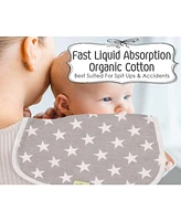 KeaBabies Baby Boys and Girls Organic Burp Cloths