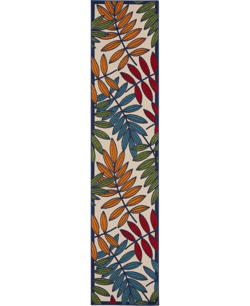 Nourison Home Aloha ALH18 Multi 2'3" x 10' Runner Rug