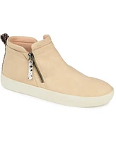 Journee Collection Women's Frankie Side Zip Sneaker