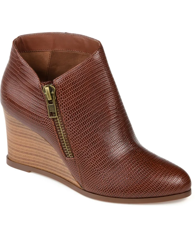 Journee Collection Women's Glam Wedge Booties