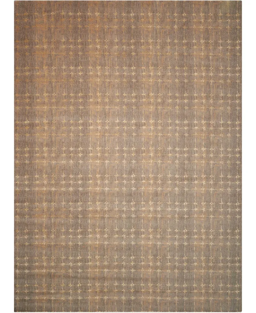 Nourison Home Silken Allure SLK07 Gray 5'6" x 8' Area Rug