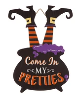 Glitzhome Halloween Wooden Witch Yard Stake