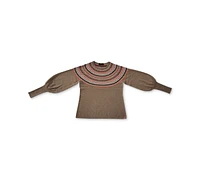 Charter Club Petite Fair Isle Balloon-Sleeve Cashmere Sweater, Created for Macy's