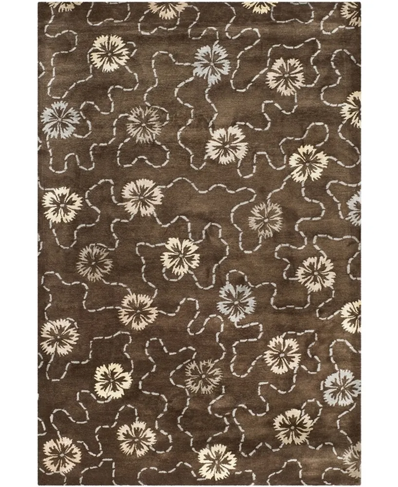 Martha Stewart Collection Garland MSR3267C Mocha 5'6" x 8'6" Area Rug