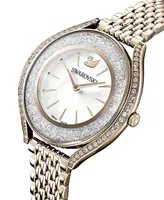 Swarovski Women's Swiss Crystalline Aura Gold-Tone Stainless Steel Pvd Bracelet Watch 35mm