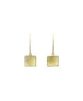 Roberta Sher Designs Citrine Stone Drop Earrings with 14K Gold Filled Artesian Earwires - Gold