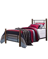 Hillsdale Raymond Metal and Wood Twin Bed