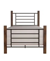 Hillsdale Raymond Metal and Wood Twin Bed