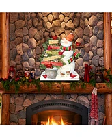 Designocracy by Susan Winget Joy Love Piece Snowman Outdoor Wall and Door Decor