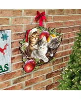 Designocracy by Dona Gelsinger Christmas Kittens Wall and Door Hanger