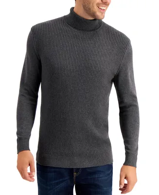 Club Room Men's Textured Cotton Turtleneck Sweater, Created for Macy's