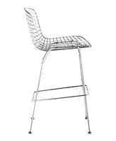 Zuo Wire Bar Chair, Set of 2 - Silver