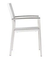 Zuo Metropolitan Arm Chair, Set of 2 - Silver