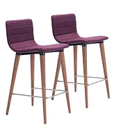 Zuo Jericho Counter Chair, Set of 2