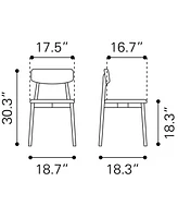 Zuo Newman Dining Chair, Set of 2