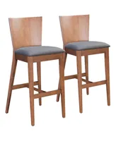 Zuo Ambrose Bar Chair, Set of 2