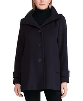 Lauren Ralph Lauren Women's Hooded Wool Blend Walker Coat