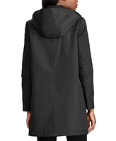 Lauren Ralph Womens Hooded A-Line Raincoat