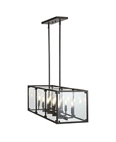 Jonathan Y Paysan Linear 10-Light Adjustable Rustic Farmhouse Led Pendant