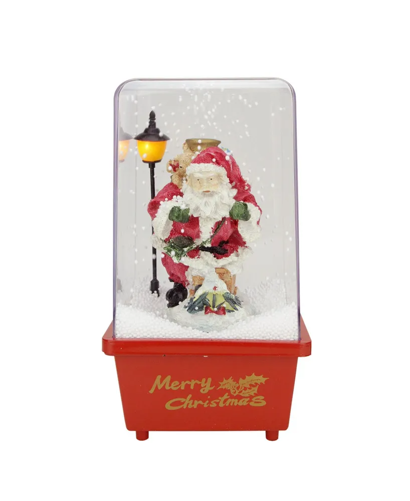 Northlight 11.5" Musical Santa Claus Christmas Snow Globe Glittering Snow Dome