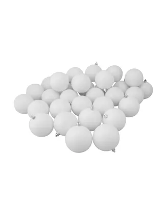 Northlight Winter White Shatterproof Matte Christmas Ball Ornaments