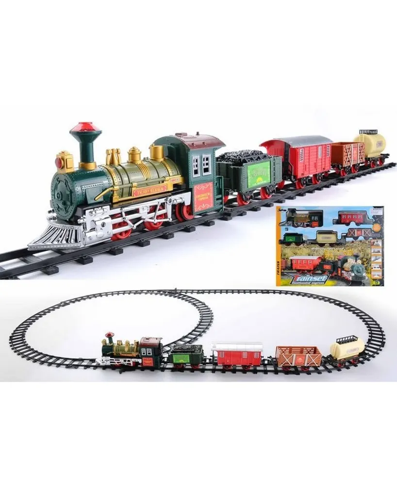 Northlight 16-Piece Battery Operated Lighted and Animated Continental Express Train Set with Sound