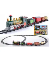 Northlight 16-Piece Battery Operated Lighted and Animated Continental Express Train Set with Sound