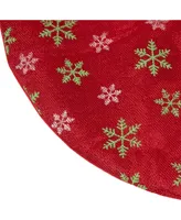 Northlight Metallic with and Snowflakes Mini Christmas Tree Skirt