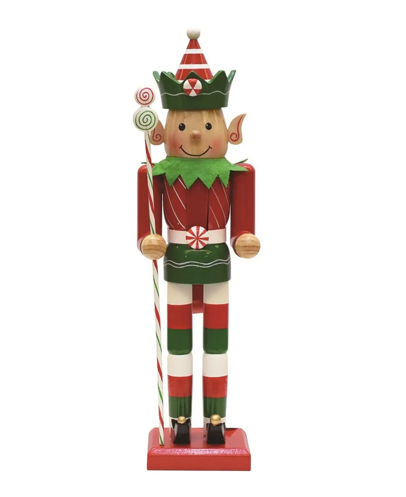 Northlight Striped Elf Christmas Nutcracker