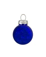 Northlight 40 Count Shiny and Matte Royal and Glass Ball Christmas Ornaments