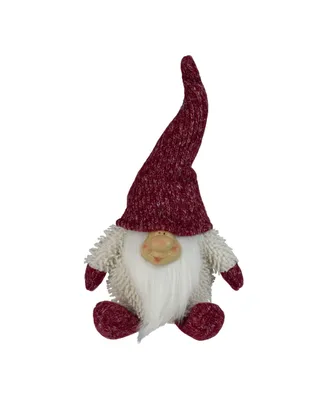 Northlight Chubby Smiling Gnome Plush Table top Christmas Figure