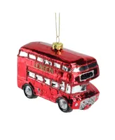 Northlight Double Decker "London" Tour Bus Christmas Glass Ornament