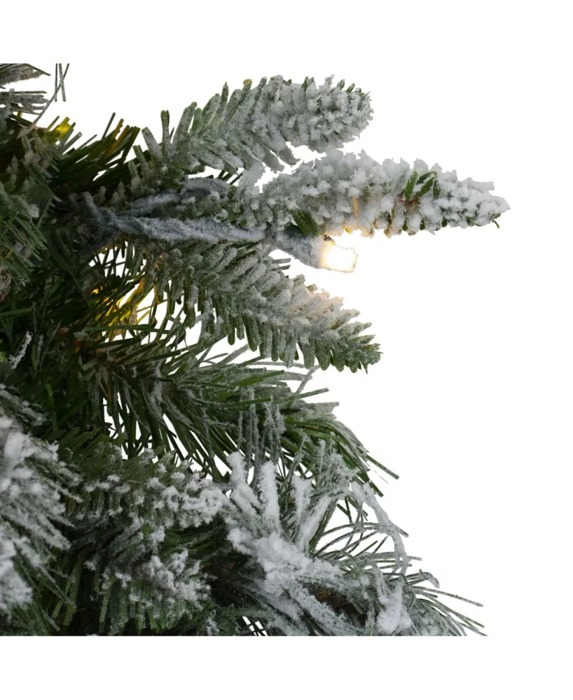 Northlight Pre-Lit Flocked Mixed Colorado Pine Artificial Christmas Garland