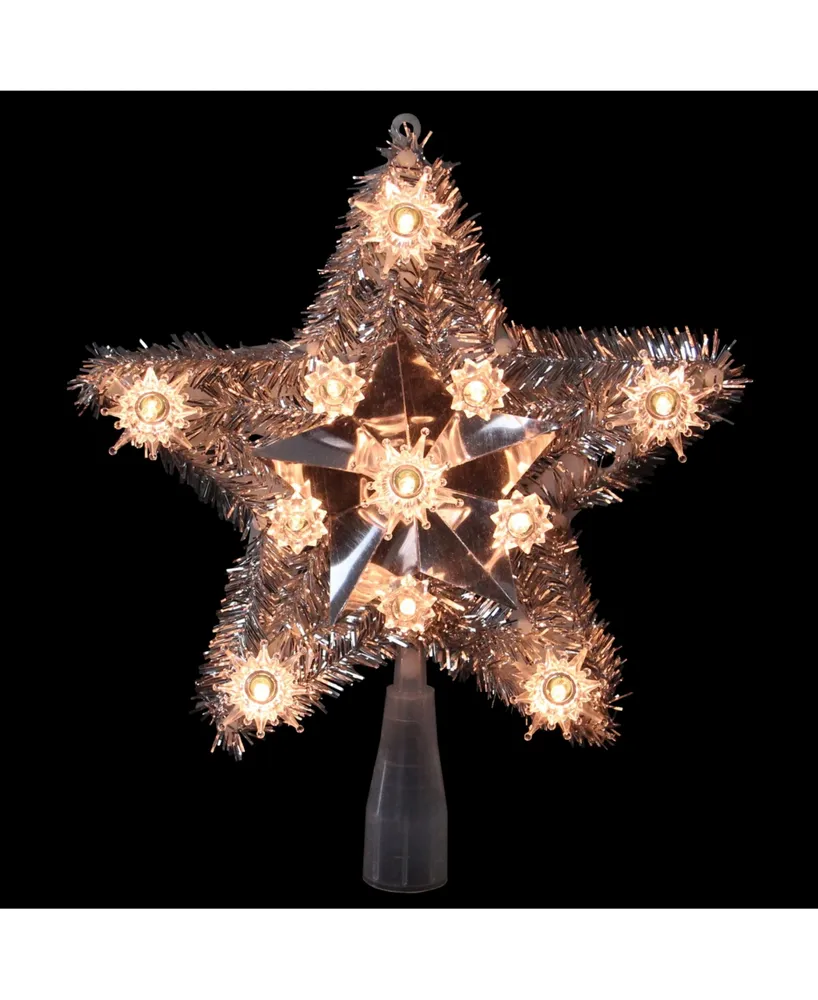 Northlight Lighted Tinsel Star Christmas Tree Topper
