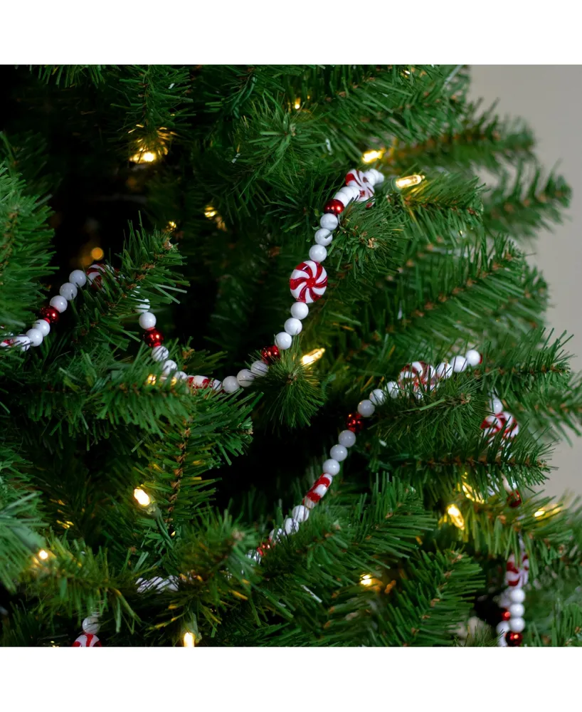 Northlight Unlit and Peppermint Candy Beaded Artificial Christmas Garland