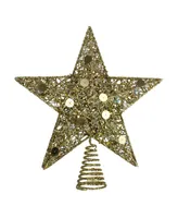 Northlight Lighted Battery Operated Glittered Star Christmas Tree Topper
