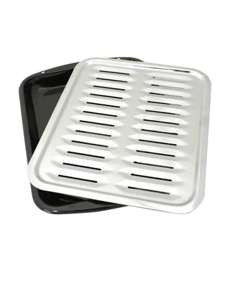 Porcelain Broiler Pan with Chrome Grill