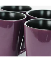 Elama Mulberry Stoneware Mugs, Set of 6